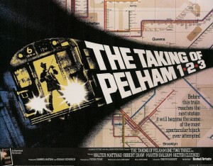 Uno de los carteles de la película Pelham 1, 2, 3 en versión original.
